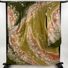 振袖 谷崎潤一郎の世界落款 金銀多く使った友禅 刺繍 金駒刺繍