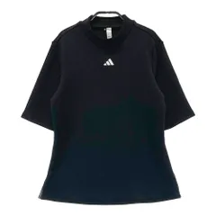 サイズ：L ADIDAS GOLF アディダスゴルフ 2024年モデル IS4785 モックネック 半袖Tシャツ  ブラック系 [240101535862] ゴルフウェア レディース ストスト