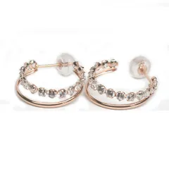 ピンクゴールドピアス レディース K10PG 10金 キュービックピアス （直径15mm）【送料無料】