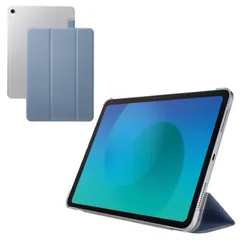 エレコム iPad Air ケース 11インチ ( M3 / M2 ) 10.9インチ 第5世代 第4世代 フラップ カバー 2アングル スタンド 軽量 薄型 背面クリア ブルーグレー TB-A25MWVBG 【ゆうパケットにて５営業日以内発送】