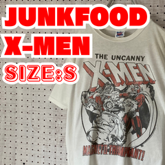 【JUNKFOOD】ジャンクフード　X-MEN　Tシャツ　S　ホワイト　US古着　MTTS2309-103