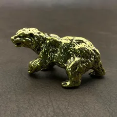 真鍮 置物 ビンテージ 風水 開運 金運 縁起物 ヴィンテージ レトロ 真鍮製 置き物 オブジェ アンティーク ハンドメイド パーツ 動物 クマ ヒグマ 熊 243