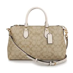 新品 コーチ COACH トートバッグ ジョージア サッチェル ライトカーキ/チョーク