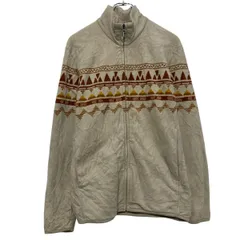 UNIQLO フリース ジャケット ユニクロ M ベージュ ブラウン フルジップ アウトドア 古着卸 アメリカ仕入 a609-5566