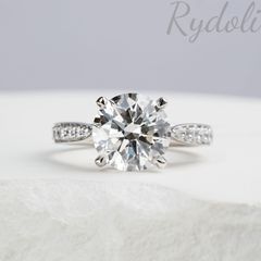 3.1ct D-VVS2 地金K18YGラボグロウンダイヤモンドリング オーバル 