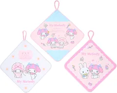 サンリオ SANRIO ループ付きタオル3枚セット マイメロディ マイメロちゃん 子供用 ハンドタオル 保育園 幼稚園 花 249564