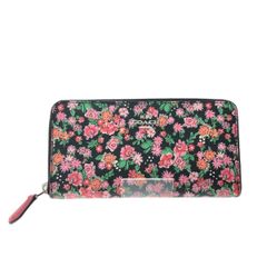 美品 ランバン ラウンドファスナー 長財布 フラワー 花柄 16769 - メルカリ
