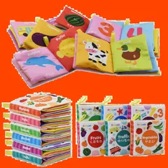 【新着商品】イングリッシュ 日本語 二ヶ国語 6冊セット カシャカシャ音出る ベビーおもちゃ 鳴る笛 柔らかい 洗える 赤ちゃん布絵本 お風呂に入れる 早期知育玩具 育児サポート Dr.Rapeti 出産祝い プレゼント 幼児向け