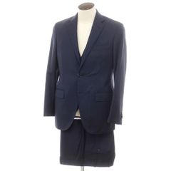 【中古】オンリー ONLY ヘリンボーンウール 2つボタンスーツ ネイビー【サイズ180AB】【メンズ】