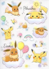 【中古】シール・ステッカー(キャラクター) ピカチュウ＆イーブイ(レインボー柄) デコレーション用ステッカー 「ポケットモンスター」 ポケモンセンター限定
