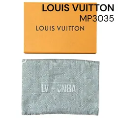 ● ルイヴィトン LOUIS VUITTON エトール モノグラム デニム パッチ ショール ストール NBAコラボ MP3035 大判 コットン レディース 5E082