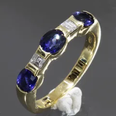 ミキモト K18 サファイアリング MIKIMOTO ミキモト サファイア リング リング・指輪 K18イエロー