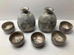京都清水焼　船原昌久作　徳利&お猪口セット