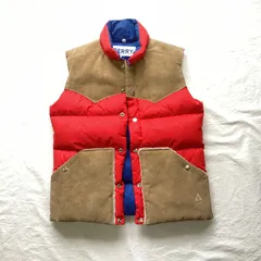 GERRY ジェリー 1970s〜 MADE IN U.S.A. スエード切り替えダウンベスト S程度