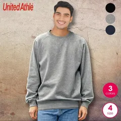 ★人気★数量限定★ United Athle(ユナイテッドアスレ) 10.0オンス ラグランスリーブ クルーネック スウェット（裏パイル）トレーナー 3色 M~XXLサイズ 送料無料 524201