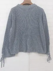 ◇ green label relaxing UNITED ARROWS モックネック 長袖 ニット セーター ブルー レディース P  【中古】 【1209300016356】