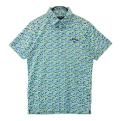 サイズ：L CALLAWAY キャロウェイ  半袖ポロシャツ 小花柄 ブルー系 [240101484122] ゴルフウェア メンズ ストスト