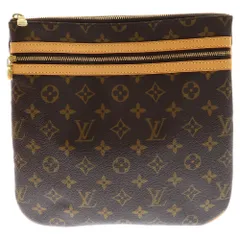 LOUIS VUITTON (ルイヴィトン) モノグラム ポシェット ボスフォール ショルダーバッグ 斜め掛けバッグ 肩掛けバッグ ブラウン ゴールド金具 レザー×PVC M40044