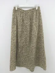 ◇ ehka sopo ウエストゴム 豹柄 レオパード ロング ギャザー スカート サイズF ベージュ ブラック イエロー レディース P  【中古】 【1210210035481】