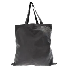Rick Owens (リックオウエンス) SIGNATURE TOTE BAG スモール シグネチャーロゴ レザー トート バッグ ブラックのサムネイル