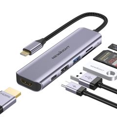 【新品未開封】 hdmi type-c ドッキングステーション 6-in-1アダプタ PD 100W 急速充電ポート ハブ 4K@30HZ USB3.0 高速データ転送 C SD/TFカード マルチディスプレイ Macbook USB proなど対応 量 (