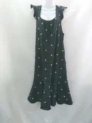 ◇ ⊂ CAWAII カワイイ 花柄刺繍 ロング ワンピース サイズF ブラック系 レディース E  【1408220050048】