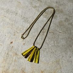 bicolor clear charm long necklace バイカラー クリア チャーム ティラチェーン ロング ネックレス vintage