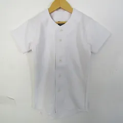 ミズノ 半袖シャツ トップス 野球 ユニフォーム スポーツウエア キッズ 男の子用 120サイズ ホワイト Mizuno 【中古】