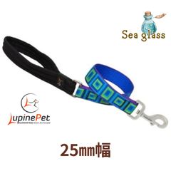 シーグラス柄Sea Glass ６０cmショートリード　25mm幅　アメリカ製　軽量　丈夫　パット付き　LUPINE ルパイン　アメリカ直輸入