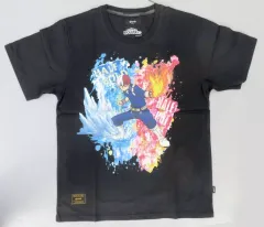 【中古】Tシャツ 轟焦凍 Tシャツ ブラック Mサイズ 「僕のヒーローアカデミア×glamb」