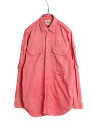 80s BANANA REPUBLIC サファリシャツ 多ポケット ピンク旧タグ - メルカリ