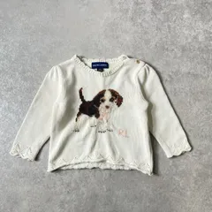 RALPH LAUREN ベビー80cm  ショルダーボタン ニット 犬 & RL 刺繍 ラルフローレン