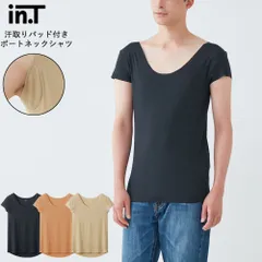 【メール便送料無料】 GUNZE YG in.T メンズ Ｔシャツ専用 汗取りパッド付き ボートネック 短袖 シャツ カットオフ グンゼ インティー ＃W2Q2 01-YV2412[M便 1/2]