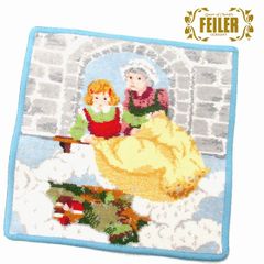 【新品 未使用】FEILER フェイラー ハンカチ タオル タオルハンカチ 25cm Mother Hulda 223 Aqua マザー フルダ MotherHulda