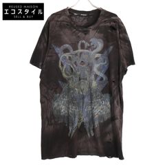 BALMAIN バルマン 【美品】W7H8063I073D snake print distressed ダメージ加工 半袖Tシャツ/ TU