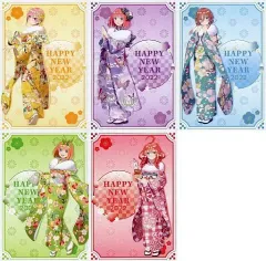 【中古】ポストカード 集合 年賀状風ポストカード5枚セット 「五等分の花嫁∬ CollaborationCafe Happy New Year 2022 HAREGI」 コースメニュー注文特典