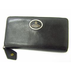 Vivienne Westwood ヴィヴィアンウエストウッド ラウンドファスナー長財布 黒(小銭入れあり)♪AC21250