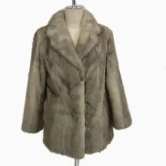 ◇MINK Fur サファイアミンク 毛皮コート レディース グレー系