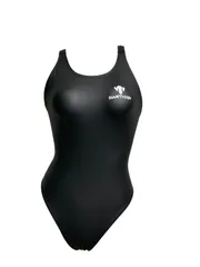 SWIMHXBY 競泳水着 レディース 黒 PU ベーシック 8-10XL
