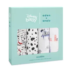 101匹わんちゃん エイデンアンドアネイ クラシック スワドル (おくるみ) 4パック 49585-2