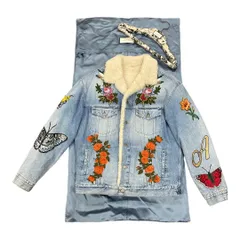 国内正規 GUCCI DIY カスタム ボア デニムジャケット 刺繍 グッチ 458512 XR417 50のサムネイル
