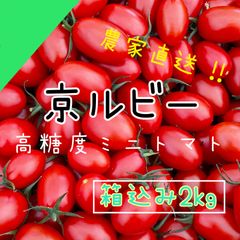 【京ルビー2kg】高糖度フルーツミニトマト 箱込み2㎏