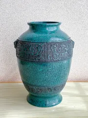 花器　花瓶　青銅花瓶　銅花器　工芸品 青銅花瓶 順啓 作 一輪挿し 伝統工芸品 青銅器 花器 花入 花瓶