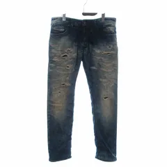 ディーゼル DIESEL THAVAR SP-NE ジョグジーンズ デニムパンツ ストレッチ デストロイ加工 コットン 青 ブルー 32