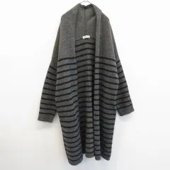 SUN VALLEY サンバレー カーディガン ロング ニット ボーダー w891025iのサムネイル