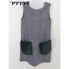 ◇ MERCURYDUO チェック ノースリーブ ミニ ワンピース サイズF グレー系 ブラウン系 ブラック レディース  【中古】 【1201060004666】