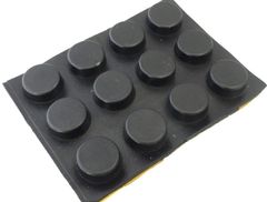 ゴム足　円の直径φ19mm　高さ6mm　シール接着ゴム足・ゴム足　12個入　＜2zi-041＞