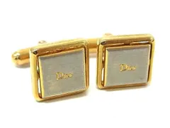 ■美品■ ChristianDior クリスチャンディオール カフス カフリンクス アクセサリー メンズ ゴールド系 DD7138 冠婚葬祭 結婚式 葬式のサムネイル
