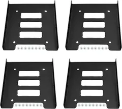 LISPHOS HDD SSD ケース 2.5 3.5 変換 マウンタ 2.5インチ 3.5インチ 3.5インチベイ 2.5インチHDD HDDケース 4個(ブラックx4)