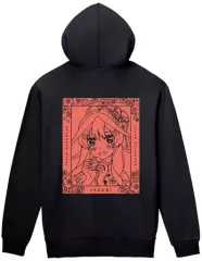 【中古】衣類 中野五月 描き下ろしイラスト 桜和装ver. バックプリントジップパーカー ブラック メンズLサイズ 「五等分の花嫁∬」